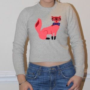 Cute Cropped Cat Sweater